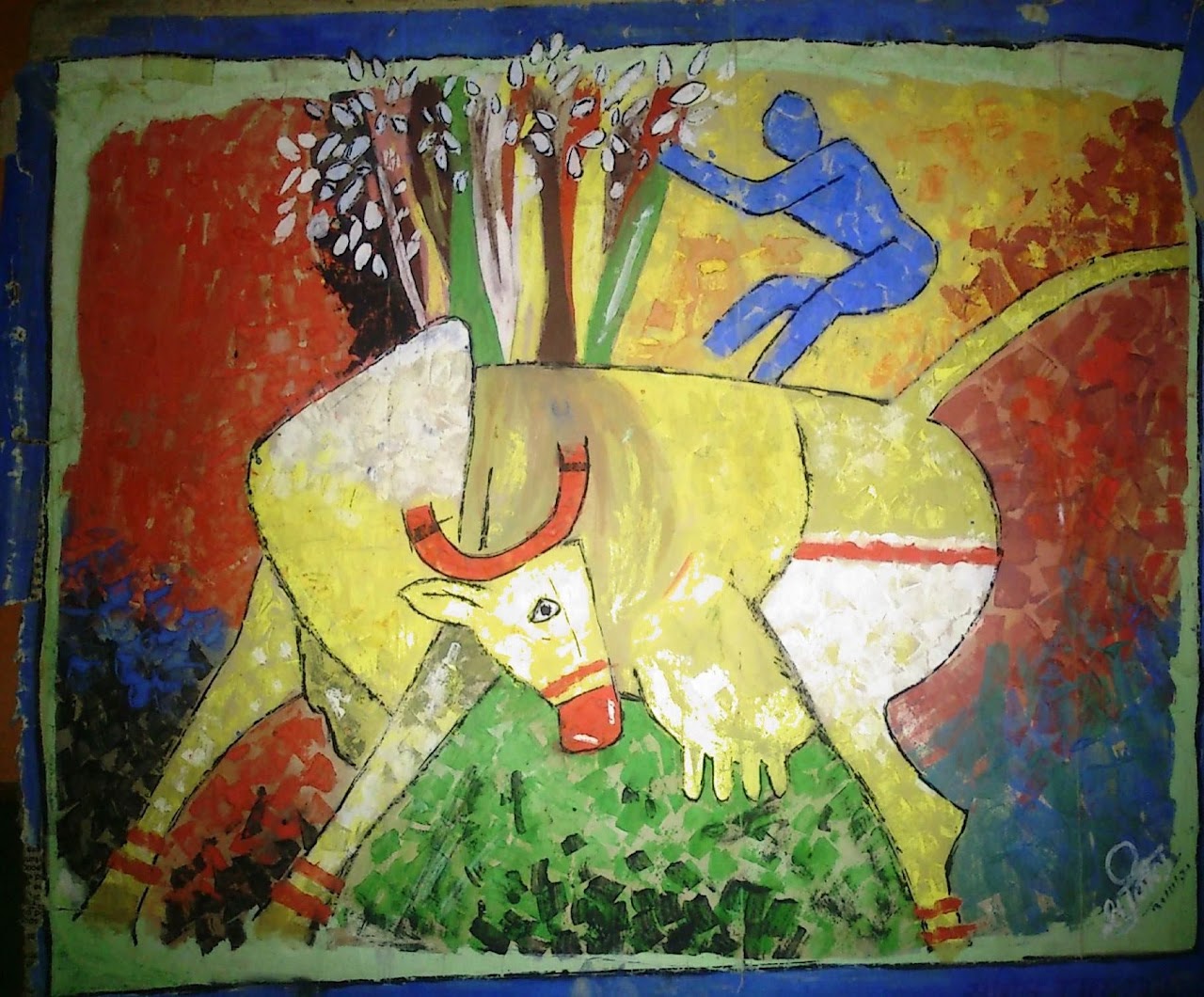 Farmer With Cow